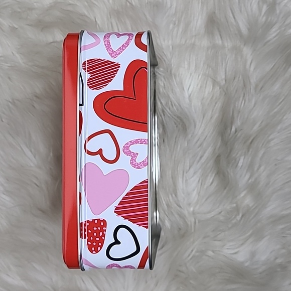 Happy Valentine's Day, Tin Square Box Red Pink White Kitchen Storage Cookie Cute - Picture 2 of 3